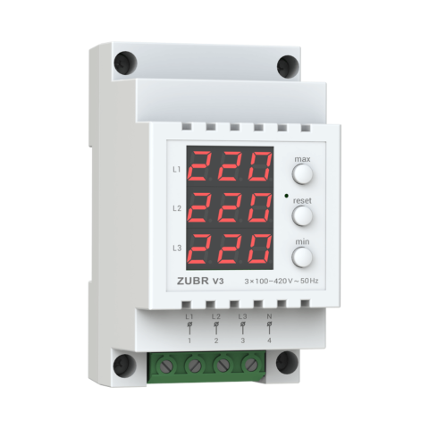Contoare si Relee Electrice - Indicator digital tensiune si curent trifazat ZUBR V3 TrueRMS