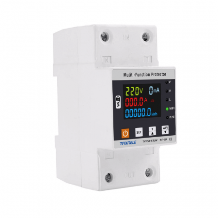 Releu de protectie la tensiune si curent, control de la distanta TAXNELE TVPS1-63LW [1]