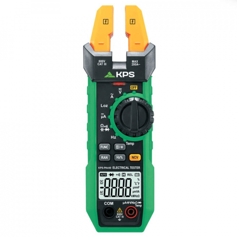 Clampmetru digital cu falci deschise, 200A AC / 1000µA DC, 600V AC/DC, KPS PA440