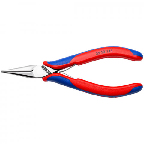 Electronica - Cleste de precizie cu cioc lung plat, Knipex 35 52 145