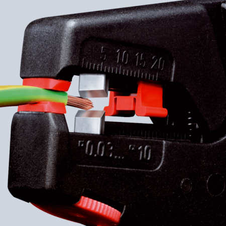 Cleste dezizolator cu autoreglaj, 0.03 - 10.0 mm², Knipex 12 40 200 [1]