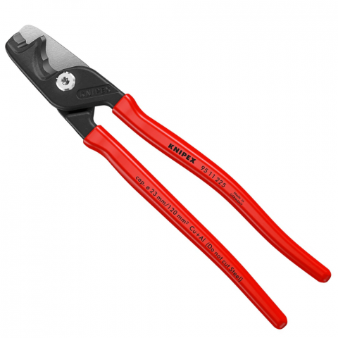 Clesti de Taiat - Cleste tip foarfeca pentru taiat cabluri, 225mm, Knipex StepCut XL 95 11 225