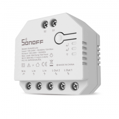 Releu Smart WiFi, 2 canale, Sonoff Dual R3 Lite [1]