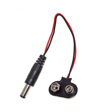 Componente Electronice - Conector baterie 9V cu mufa 5.5 x 2.1 mm