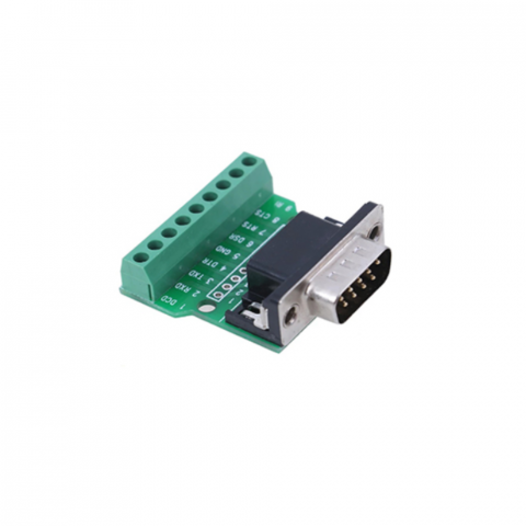 Electronica - Conector DB9 tata, terminal cu surub, 9 pini, RS232/RS485