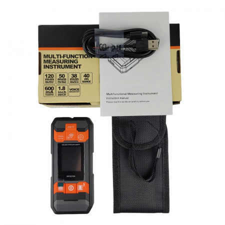 Detector de perete cu functie integrata de Nivela Laser si Telemetru GVDA GD210DG [10]