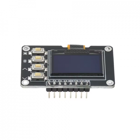 Ecran OLED 0.96" alb, I2C, cu 4 butoane [1]