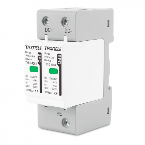 Protectie la supratensiune SPD pentru sisteme fotovoltaice, TAXNELE TXSD-40KA-2P-1000V [1]