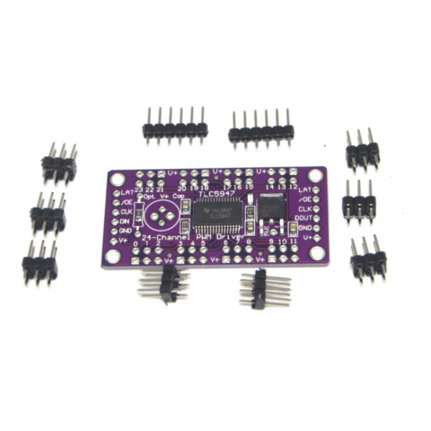 Module Electronice - Modul driver PWM, TLC5947, 24 canale, 12 biti, 3-5.5V