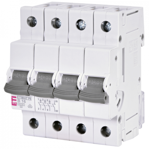 Electrice - Intrerupator de circuit ETIMAT P6 3p+N B16 ETI 001900410