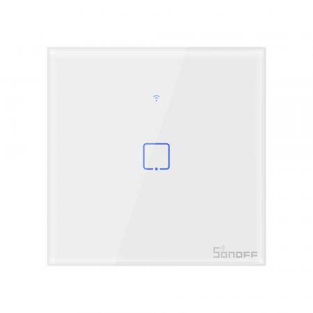 Intrerupator smart cu touch, Wifi 2.4GHz, 1 canal, 2A, Sonoff T0EU1C-TX