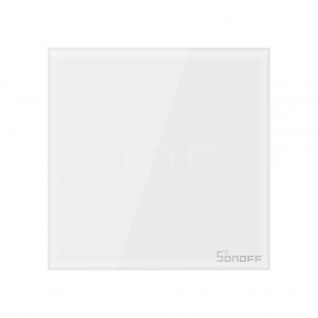 Intrerupator smart cu touch, Wifi 2.4GHz, 3 canale, 3A, Sonoff T0EU3C-TX [2]