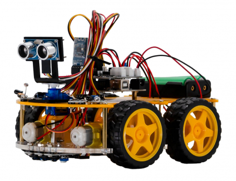 Kit de masina 4WD cu senzor ultrasonic HC-SR04, Bitmi 10088 [1]