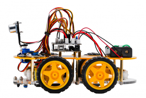 Kit de masina 4WD cu senzor ultrasonic HC-SR04, Bitmi 10088 [2]