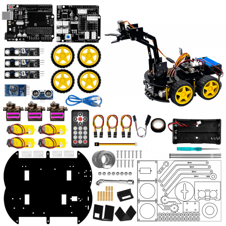 Kit de robot Arduino programabil cu brat robotic [0]