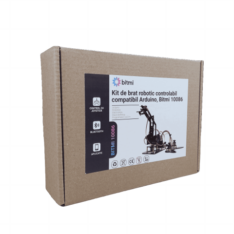 Kit de brat robotic controlabil compatibil Arduino, Bitmi 10086 [6]