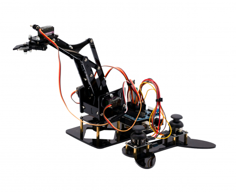 Kituri Electronice - Kit de brat robotic controlabil compatibil Arduino, Bitmi 10086