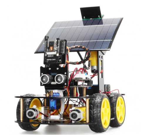 Kituri Electronice - Kit de robot ESP32 cu programare Arduino si functie de urmarire solara