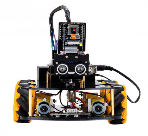 Kituri Electronice - Kit de robot ESP32 cu roata omnidirectionala mecanum, Bitmi 10005