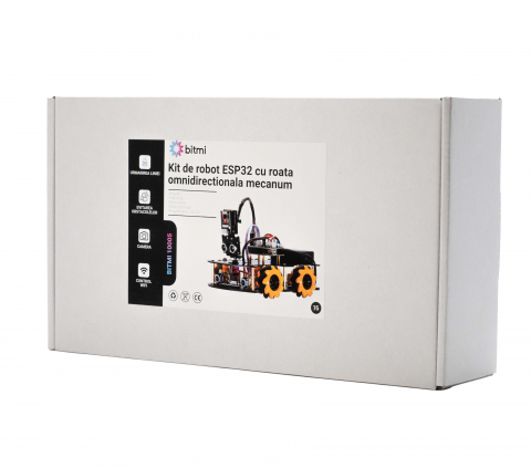 Kit de robot ESP32 cu roata omnidirectionala mecanum, Bitmi 10005 [5]