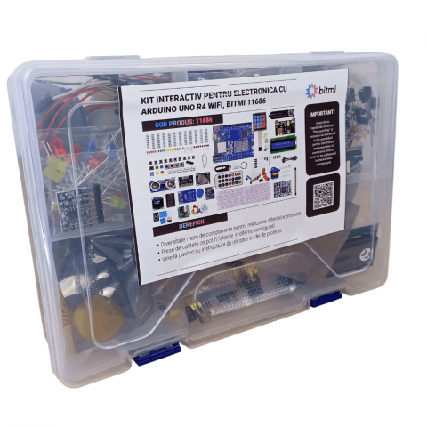 Kit interactiv pentru electronica cu Arduino UNO R4 WiFi, Bitmi 11686 [4]