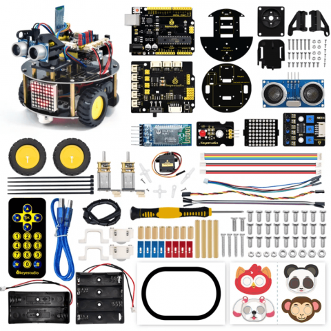 Kit robot STEM Keyestudio KS0558 Smart Little Turtle Car V3.0, 2WD [3]
