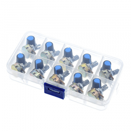 Kit 10 potentiometre WH148 1KΩ - 1MΩ, Bitmi 10506 [1]