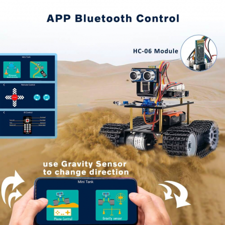 Kit de robot Arduino inteligent mini tanc [2]