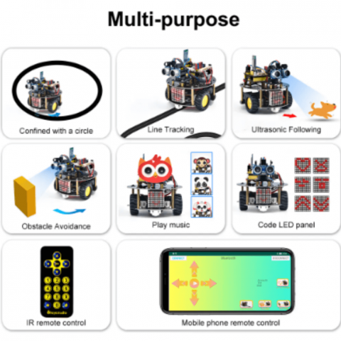 Kit robot STEM Keyestudio KS0558 Smart Little Turtle Car V3.0, 2WD [6]