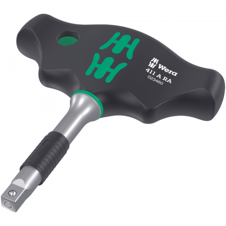 Surubelnite Simple - Maner tip T de surubelnita cu clichet, 411 A RA, Wera 05023460001