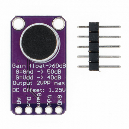 Modul amplificator audio MAX9814 cu microfon