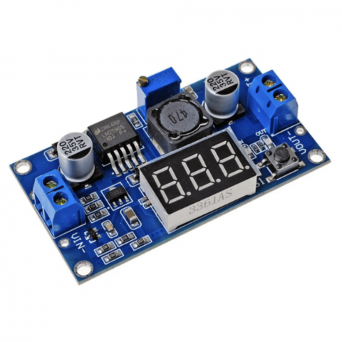 Module Electronice - Modul coborator de tensiune reglabil 1.25V - 37V cu display, LM2596