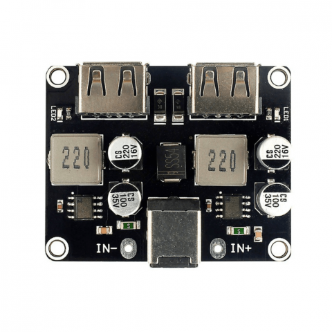 Module Electronice - Modul QC3.0 coborator de tensiune DC-DC, 5V, USB dual