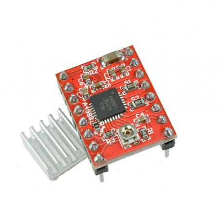 Modul driver A4988 pentru motoare pas cu pas, cu radiator