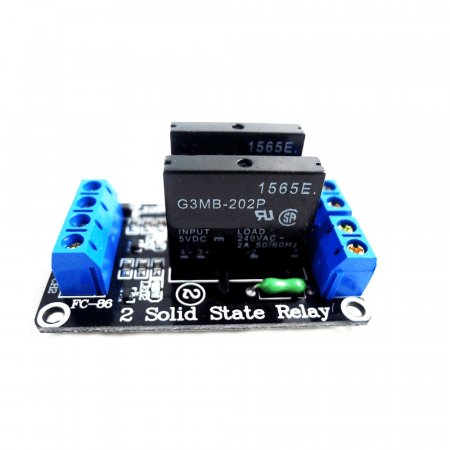 Module Electronice - Modul releu SSR 5V cu 2 canale tensiune comanda high/low level