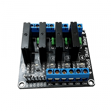 Modul releu SSR 5V cu 4 canale tensiune comanda high/low level [1]