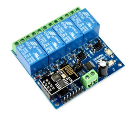 Modul releu WiFi cu 4 canale 5V-12V ESP8266 [1]
