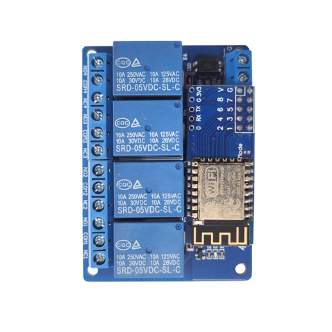 Electronica - Modul releu WiFi cu 4 canale 5V-12V ESP8266