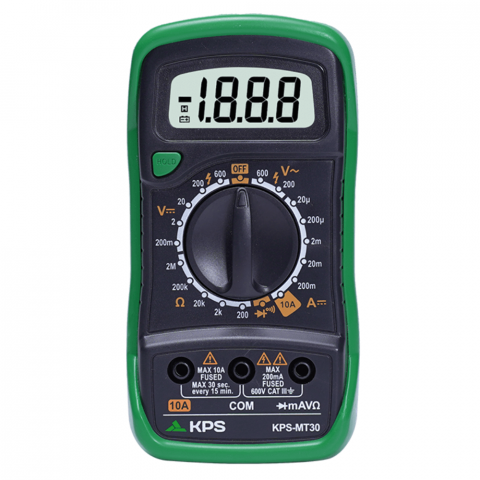 Multimetru digital, 600V AC/DC, 10A DC, 2MΩ, KPS MT30