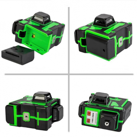 Nivela laser 12 linii cu dioda verde si accesorii incluse, Bitmi 10120 [4]