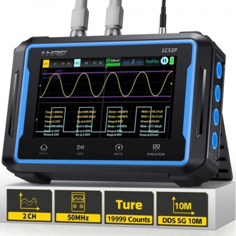 Osciloscop digital cu generator de semnal si multimetru 3 in 1, Fnirsi 2C53P [3]