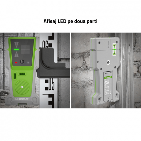 Receptor laser Huepar LR-8RG pentru nivela laser Huepar cu fascicul verde si rosu [2]
