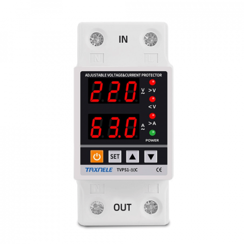 Electrice - Releu de protectie la tensiune si curent, 300V, 80A, TAXNELE TVPS1-80C