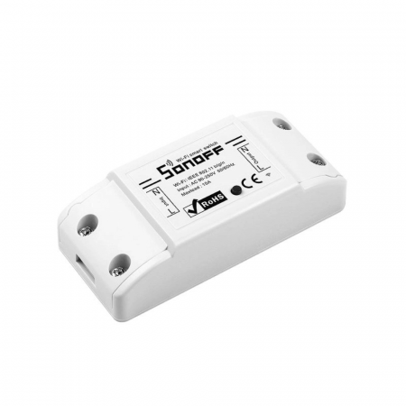Releu inteligent cu 1 canal, Wifi 2.4 GHz, 10A/2200W, Sonoff Basic R2 [1]