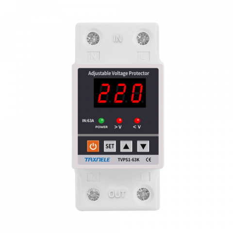 Electrice - Releu monafazic de protectie la tensiune, 140-300V, TAXNELE TVPS1-63K