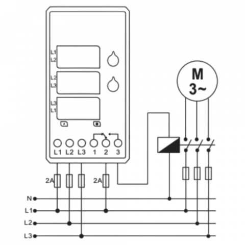 Releu trifazat de protectie la tensiune cu senzor de secventa faza integrat, 180-460V AC, ADFK-05 [3]