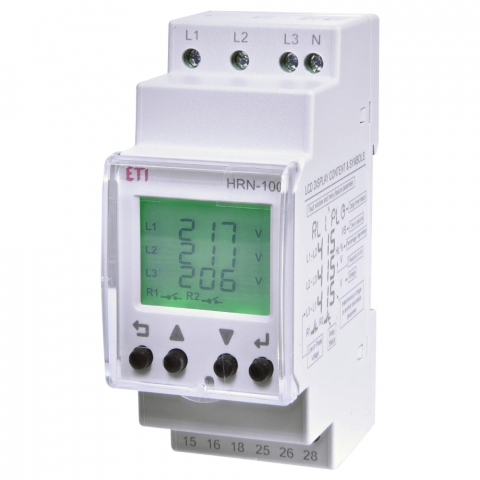 Contoare si Relee Electrice - Releu trifazic monitorizare si control HRN-100 ETI 002470303