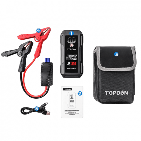 Baterie multifuntionala pentru pornirea masinii, 10000mAh, 1200A, TOPDON JS1200 [1]
