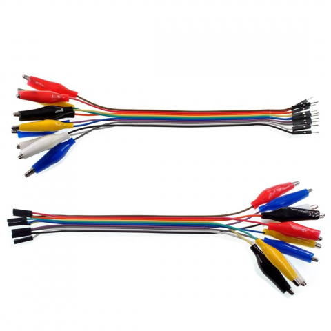 Set 10 cabluri Dupont tata cu cleste crocodil [1]