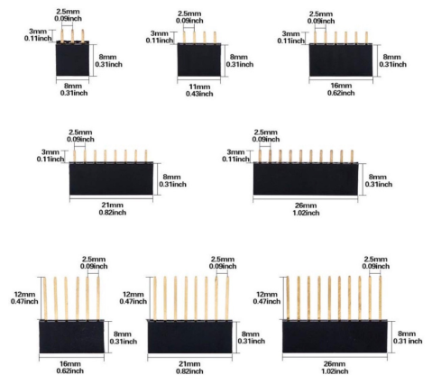 Electronica - Set 112 pini conectori cu pas 2.54mm, mama-tata, Bitmi 12324